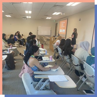 Natalie Levy teaching a classroom of Greenhouse Scholars